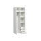 Spell Kleiderschrank 2 Tren und 3 Schubladen. Weiss und weiss Hochglanz.