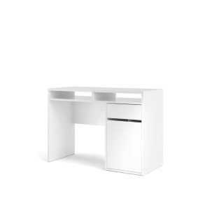 Fula Schreibtisch 2 Rume, 1 Schublade und 1 Tr weiss hochglanz.