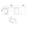 FunctionPlus skrivebord 2 lger 2 skuffer hvid hjglans.
