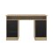 FunctionPlus Schreibtisch mit Schloss 1 Tr 3 Schubladen Eiche dekor schwarz.