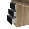 FunctionPlus Schreibtisch mit Schloss 1 Tr 3 Schubladen Eiche dekor schwarz.