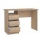 FunctionPlus skrivebord 3 skuffer valnd dekor.
