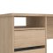 FunctionPlus skrivebord 3 skuffer valnd dekor.