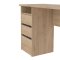 FunctionPlus skrivebord 3 skuffer valnd dekor.