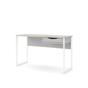Schreibtisch Quadro mit breiter Schublade, weiß - flieder, weiß, flieder, 092233W