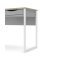 Fula Schreibtisch 130 cm 1 Schublade weiss, matt weiss.