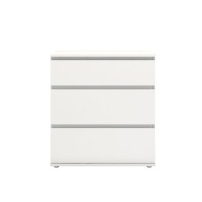 Nora Kommode 3 Schubladen. Weiss.