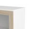 Base Regal 2 Glastren weiss, Eiche Struktur Dekor.