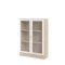 Base Regal 2 Glastren Eiche Struktur Dekor, weiss.