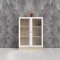 Base Regal 2 Glastren Eiche Struktur Dekor, weiss.