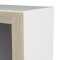 Base reol 2 glassdrer og 2 hyller hvit, eik struktur dekor.