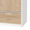 Line Kleiderschrank 2 Tren 2 Schubladen Nussbaum dekor wei.