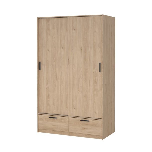 Line Kleiderschrank 2 Tren 2 Schubladen Nussbaum dekor.