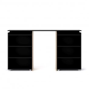 Nada Kopfende 160 cm mit 4 Ablagen mattschwarz.