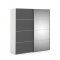 Veto Sliding door cabinet 2 doors wide 183 cm white, grey.