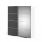 Veto Sliding door cabinet 2 doors wide 183 cm white, grey.