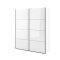 Veto Kleiderschrank B 2 trig H220 cm x B182 weiss, hochglanz weiss.