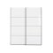 Veto Kleiderschrank B 2 trig H220 cm x B182 weiss, hochglanz weiss.