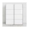 Veto Kleiderschrank B 2 trig H220 cm x B182 weiss, hochglanz weiss.