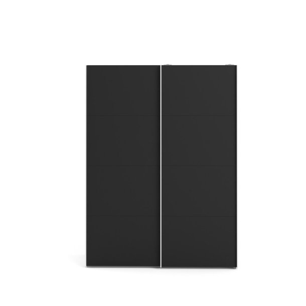 Veto Schiebetrenschrank B150 cm 2 Tren wei und mattschwarz.