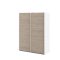Veto Schiebetrenschrank B150 cm 2 Tren Wei- und Hickory-Dekor.