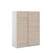 Veto Schiebetrenschrank B150 cm 2 Tren Wei- und Hickory-Dekor.