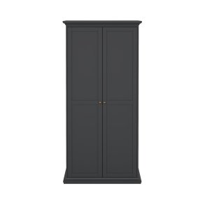 Venedig Kleiderschrank 2 Tren matt grau.