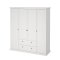 Venedig Kleiderschrank 4-Trg. mit 2 Schubladen Breite 181 cm, Hhe 200 cm weiss.
