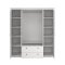 Venedig Kleiderschrank 4-Trg. mit 2 Schubladen Breite 181 cm, Hhe 200 cm weiss.