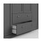 Venedig Kleiderschrank 4 Türen und 2 Schubladen matt grau.