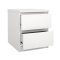 Naia stolik nocny 2 szuflady biały.