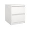 Naia stolik nocny 2 szuflady biały.