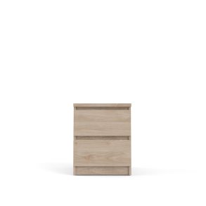 Nada stolik nocny 2 szuflady orzech biały-dekor.