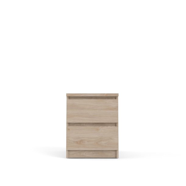 Nada Nachttisch 2 Schubladen Hickory-Dekor.