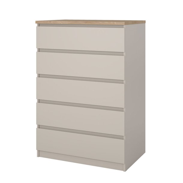 Naia Kommode 5 Schubladen Eiche Dekor.