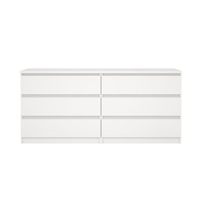 Cómoda Naia 6 cajones color blanco.