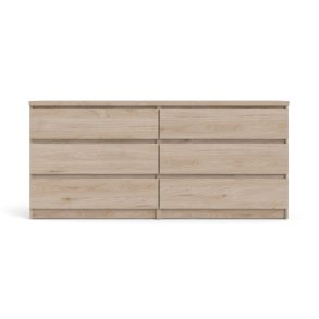 Nada Kommode 6 Schubladen Hickory-Dekor.