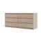 Nada Kommode 6 Schubladen Hickory-Dekor.
