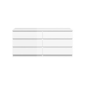 Nada Kommode 6 Schubladen weiss hochglanz.