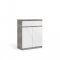 Nada Sideboard 2 Tren und 1 Schublade, beton dekor,weiss hochglanz.