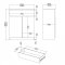 Nada Sideboard 2 Tren und 1 Schublade, beton dekor,weiss hochglanz.