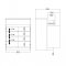 Nada Sideboard 2 Tren und 1 Schublade, beton dekor,weiss hochglanz.