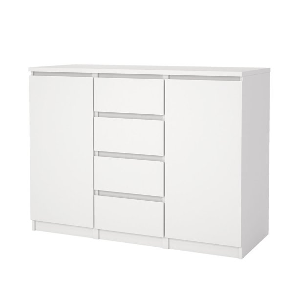 Naia kreedns 2 drzwi 4 szuflady biały.