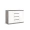 Nada Sideboard 2 Tren und 4 Schubladen, beton dekor,weiss hochglanz.