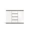 Nada Sideboard 2 Tren und 4 Schubladen, beton dekor,weiss hochglanz.
