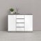 Nada Sideboard 2 Tren und 4 Schubladen, beton dekor,weiss hochglanz.