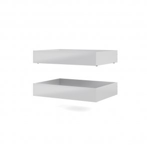 Nada Bett 2 Bettschubladen breite 94 cm, weiss hochglanz.