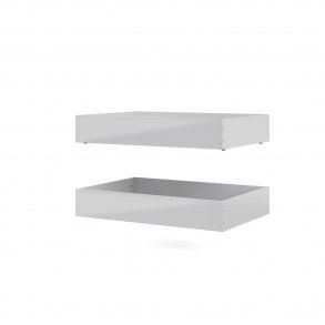 Nada Bett 2 Bettschubladen breite 99 cm, weiss hochglanz.