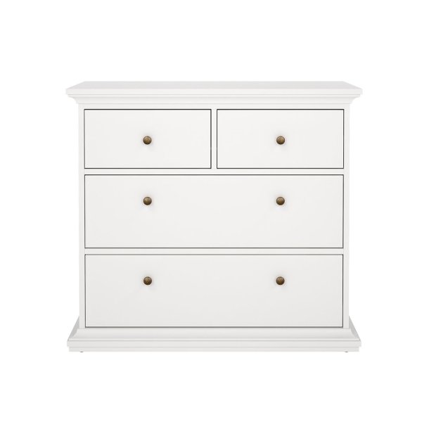 Venedig komoda 2 małe i 2 duże szuflady, szerokość 96 cm, wysokość 86 cm biały.