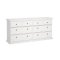 Venedig kommode med 4 store og 4 sm skuffer, bredde 183 cm, hjde 86 cm hvid.